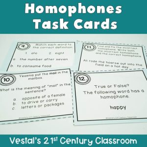 Homophones Task Cards