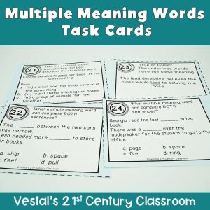 Multiple Meaning Words Task Cards