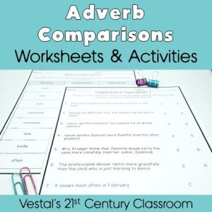 Adverb Comparison Worksheets