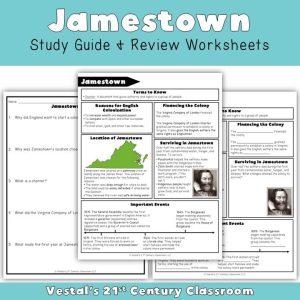 Jamestown Study Guide and Review Worksheets - VA SOL VS.3